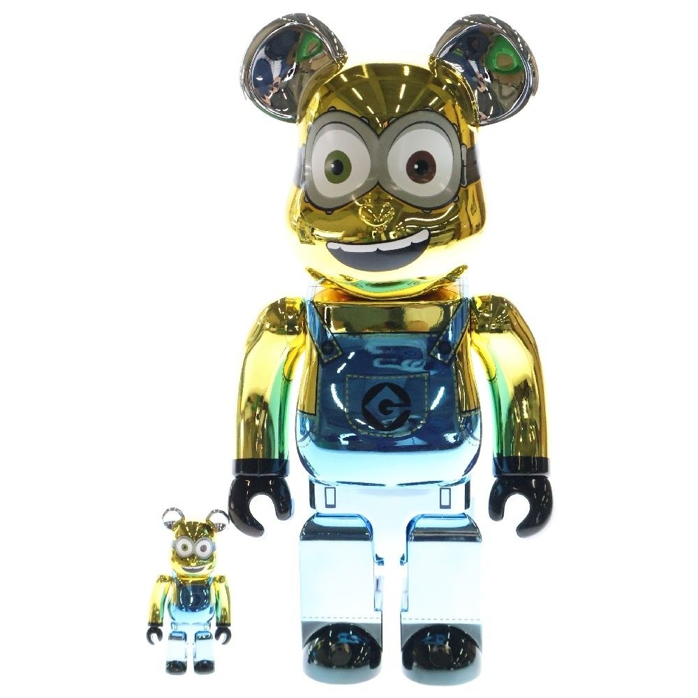 MEDICOM TOY メディコムトイ BE RBRICK MINIONS Chrome Ver 400%- ベアブリック ミニオンズ メッキバージョン フィギュア 人形 イエロー|ブルー