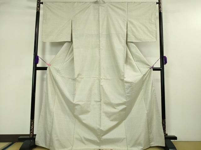 平和屋本店■極上　本場大島紬　白大島　7マルキ　七宝文　逸品　未使用　DZAA5206kh5 平和屋本店□極上 本場大島紬 白大島 7マルキ 七宝文 逸品 未使用