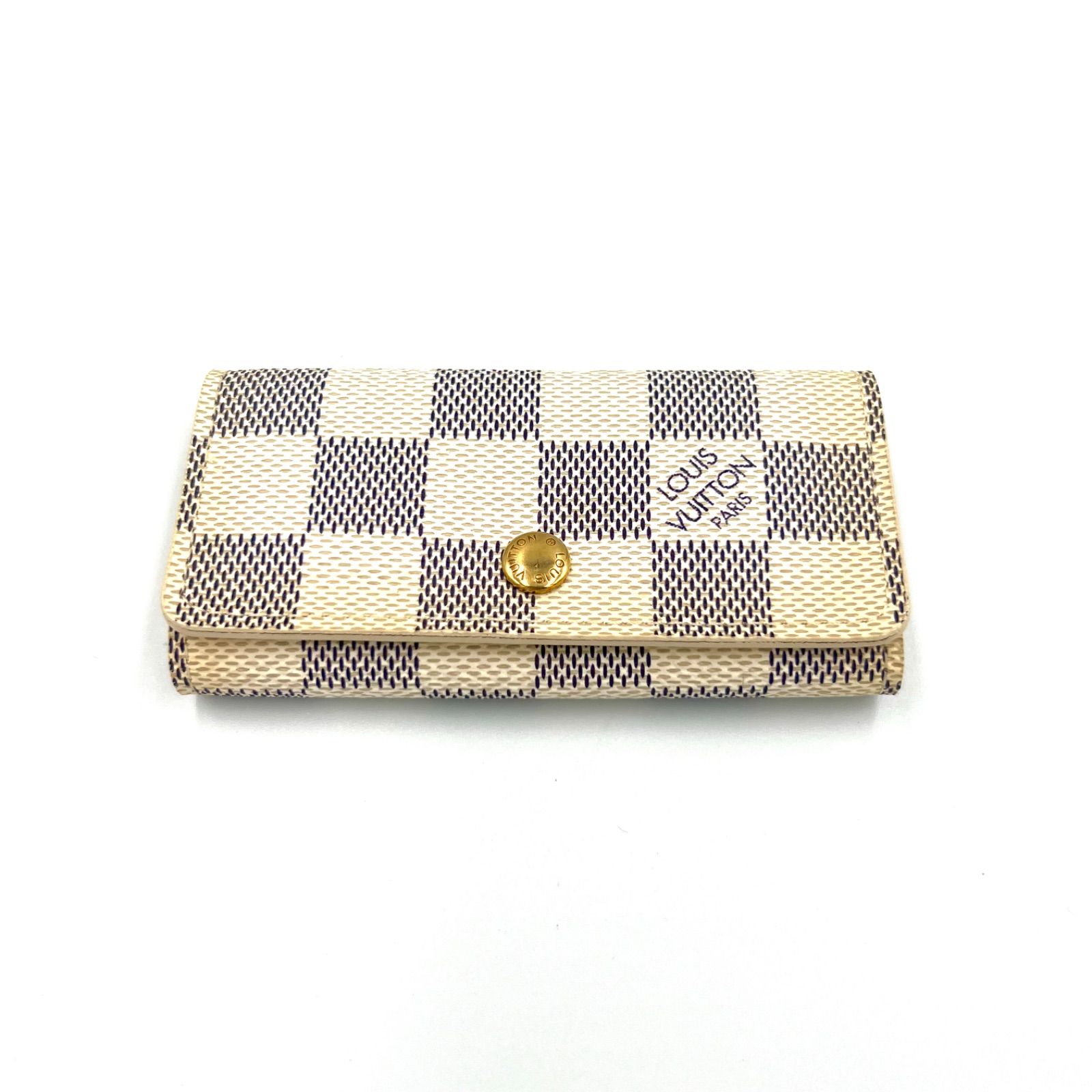 【美品】ルイヴィトン ダミエ ミュレティクレ4 キーケース 4連 ホワイト 白 LOUIS VUITTON - ◇ルイヴィトン◇ ダミエ・アズール