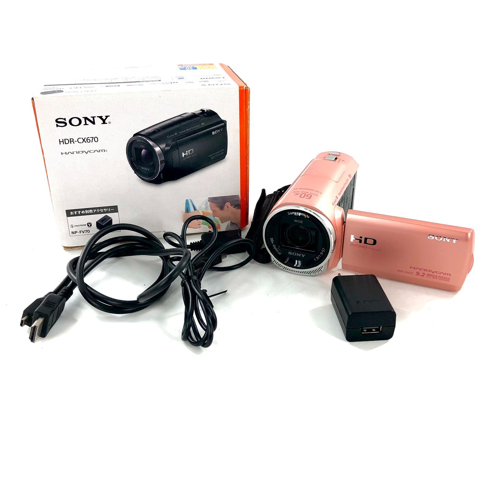 SONY HDR-CX670 ビデオカメラ 本体 ピンク 三脚付き SONY HDR-CX670 ビデオカメラ 本体 ピンク 三脚付き SONY HDR