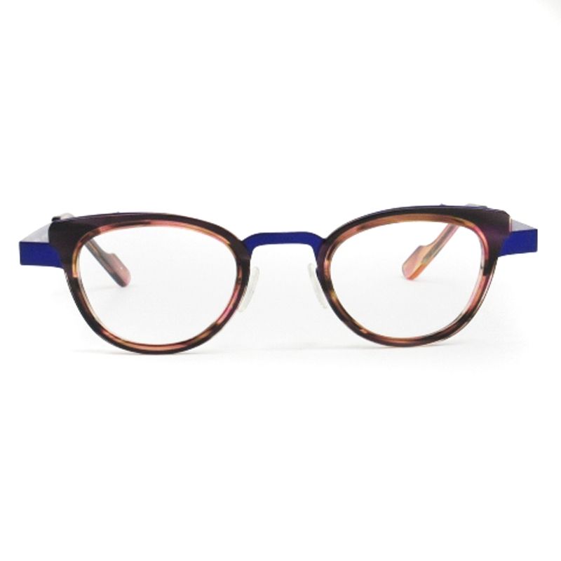 アンバレンタイン anne et valentin 眼鏡 めがね 伊達メガネ セルフレーム フルリム フォックス FEIST U220 紫 パープル 42□22-145