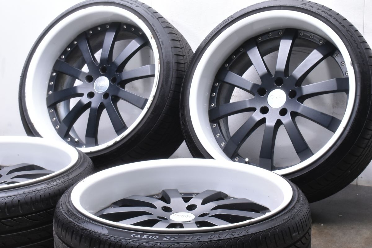 深リム大口径 WORK EQUIP E 10 22 in J 3 11 5 Rディスク PCD 120 ピレリ コンチネンタル 245 30 R 285 レクサス LS 460 600 h