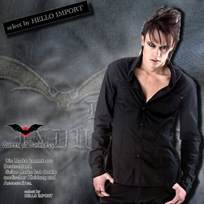 再無 ゴシック メンズ 長袖 シャツ 蝙蝠 服 ファッション パンク 黒 送料無料 再入荷 |rfa216