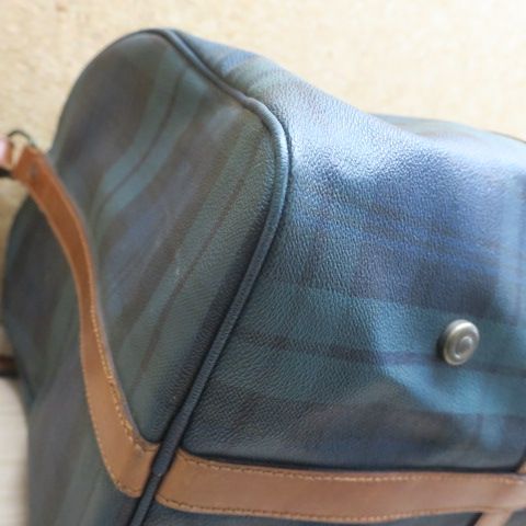 ボストンバッグ チェックレザー