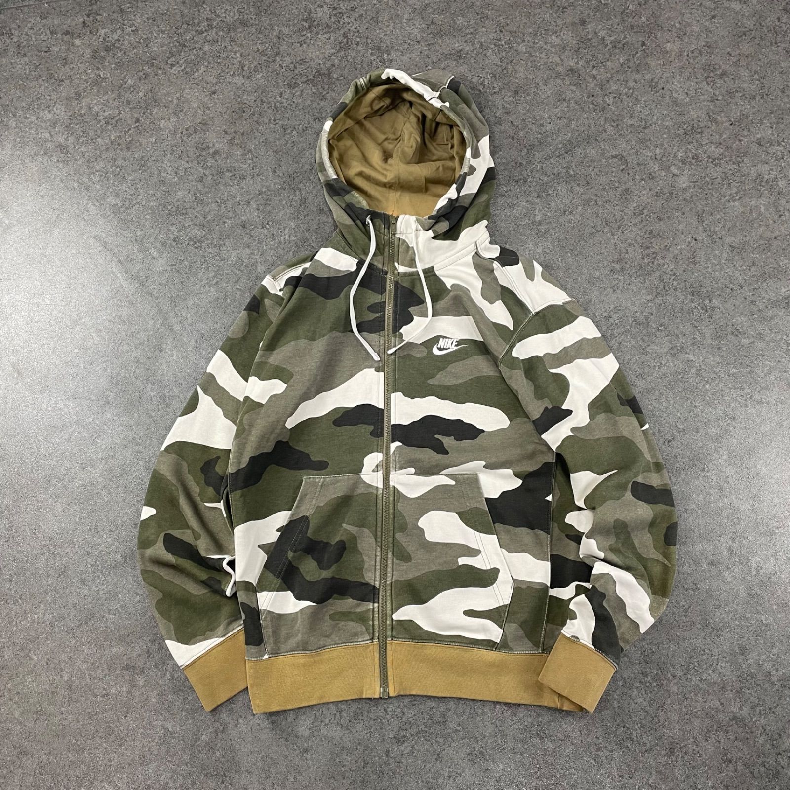 NIKE ナイキ M クラブ フレンチテリー CAMO FZフーディ フルジップ