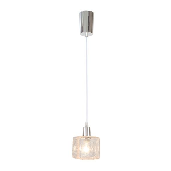 クラックキューブ ペンダントライト 1灯 LED対応 Clear 照明 ( ライト キシマ (1灯) 」 CUBE 「 CRACK | キューブ型クラックガラス製ペンダントライト1灯|LED