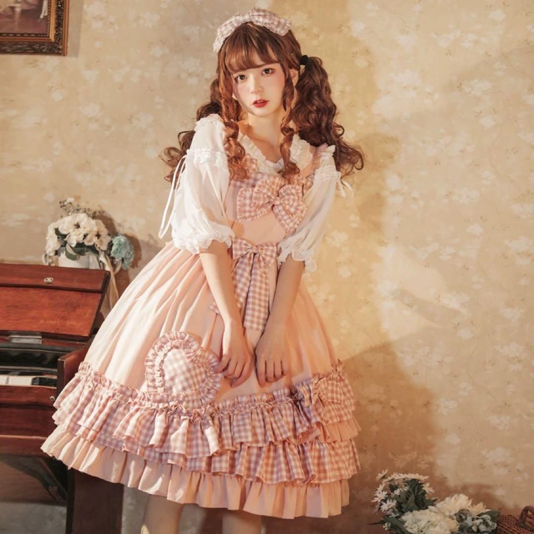 リボン×フリルワンピース女子会やお出かけにぴったり 社交ダンスドレス