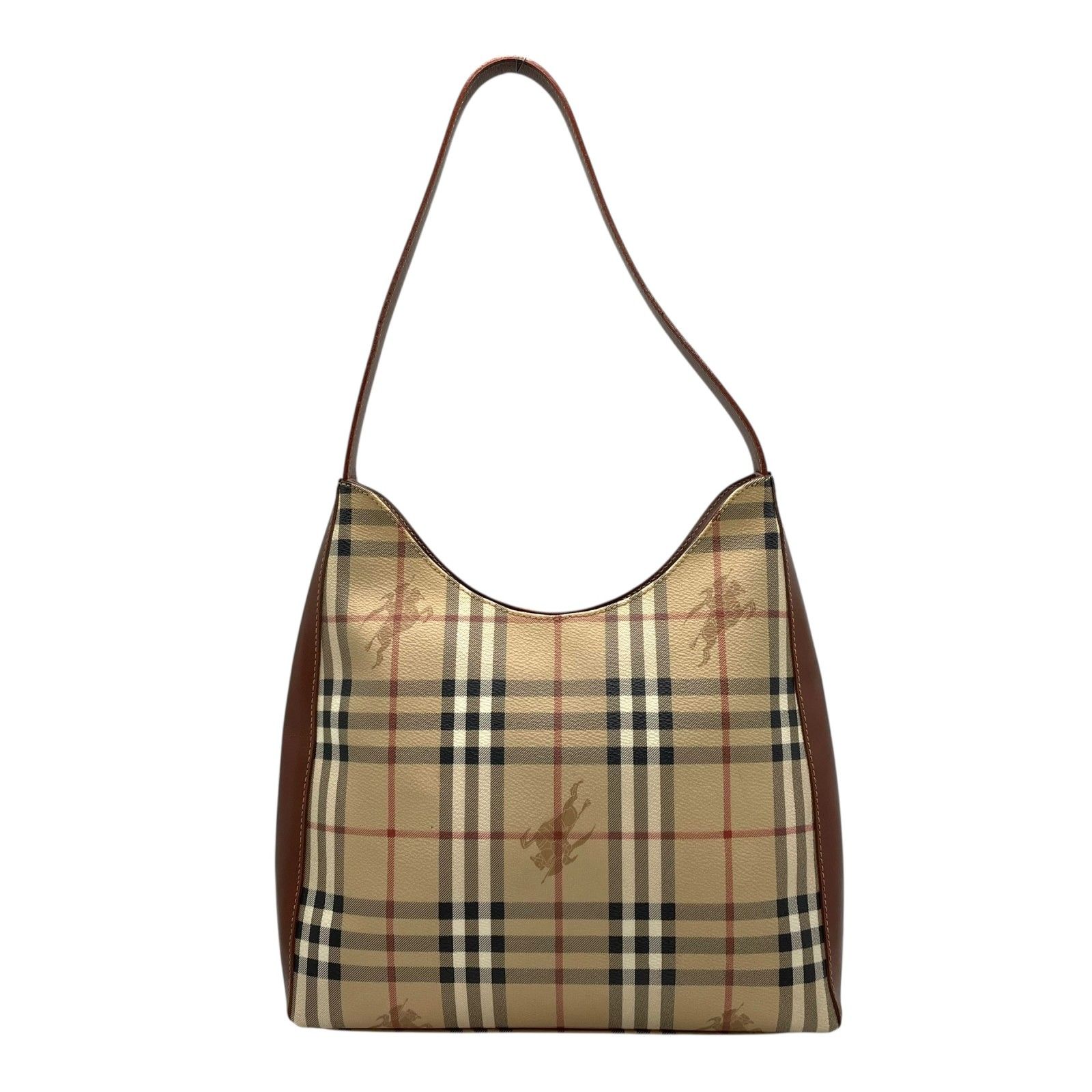 美品 BURBERRY バーバリー ノバチェック シャドーホース ワン