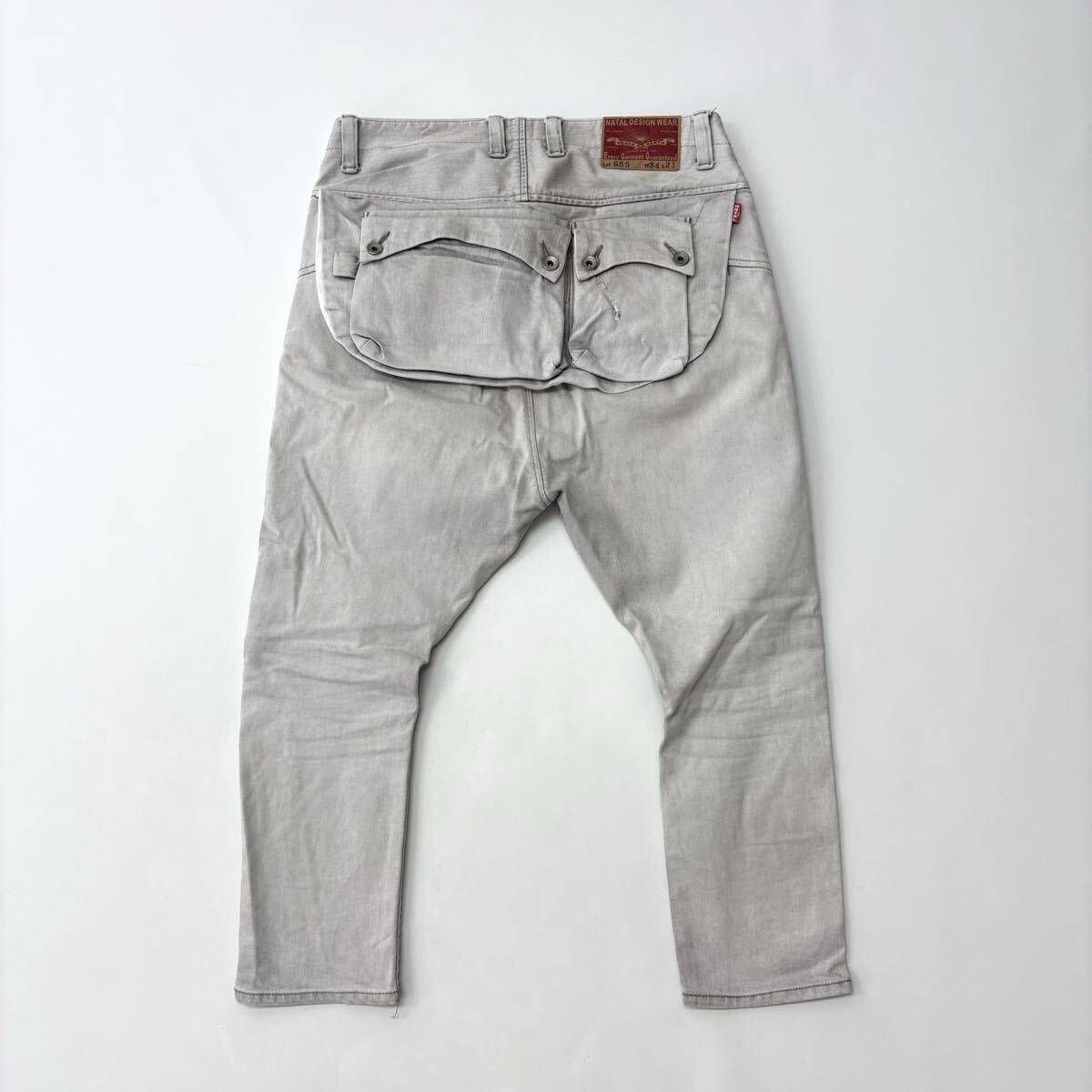 NATALDESIGN サルエルフラップデニム 34インチ G55 Sarouel Flap Denim