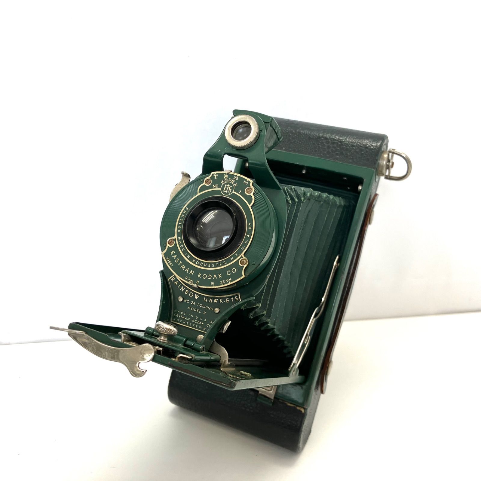 627924】 KODAK No.2 A Folding Rainbow Hawk-Eye Model B camera 緑