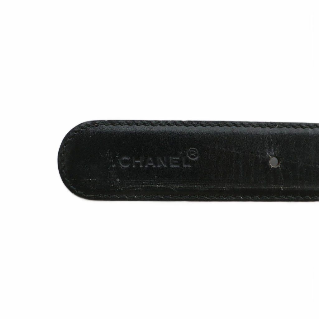 シャネル CHANEL ベルト レザー ココマーク Bigココマーク レア物 シャネル CHANEL ベルト バックル レザー ココマーク ゴールド
