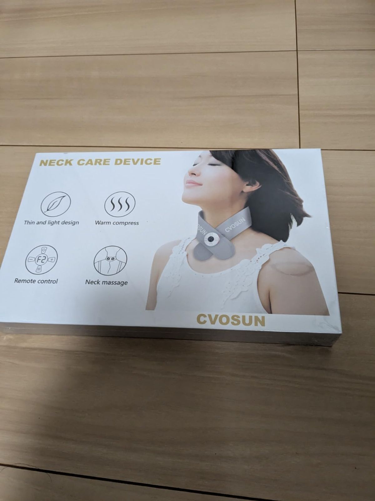 ネックケア 首 CVOSUN 2024【新設計】 リモコン付き 静音 軽量 USB充電