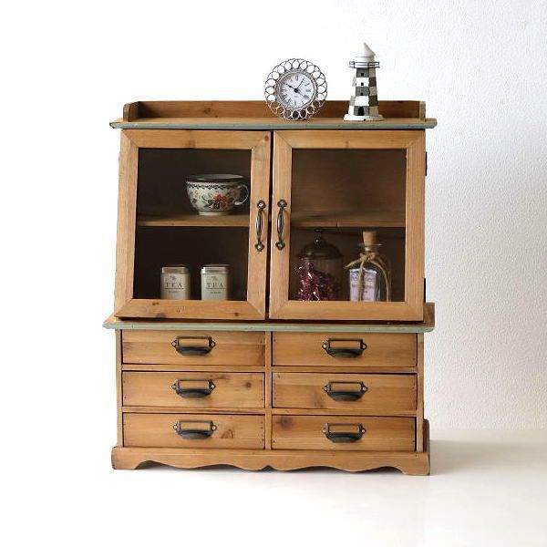 カントリー家具 アンティーク調 キャビネット シェルフ 飾り棚 収納家具 木製 楽天市場】ワイド ハート キャビネット AW オーダーメイド