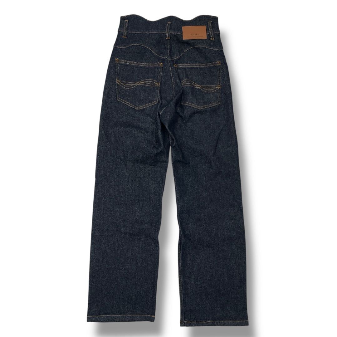 Eaphi ウェーブデザインハイウエストデニムDENIMエフィ Eaphi エフィ ウェーブデザインハイウエストデニム