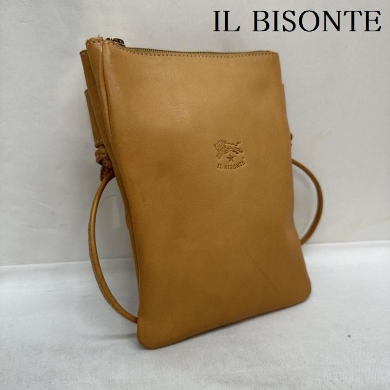 IL BISONTE イルビゾンテ  ショルダーバッグ　BiGロゴサイズ約H26×W36×D15