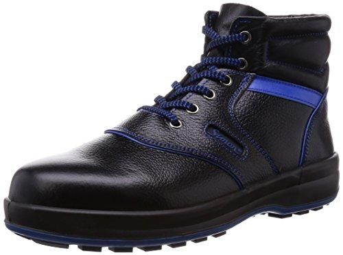 【新品・2営業日で発送】シモン 安全靴 編上靴 SL22-BL黒／ブルー 24.0cm SL22BL-24.0 1足