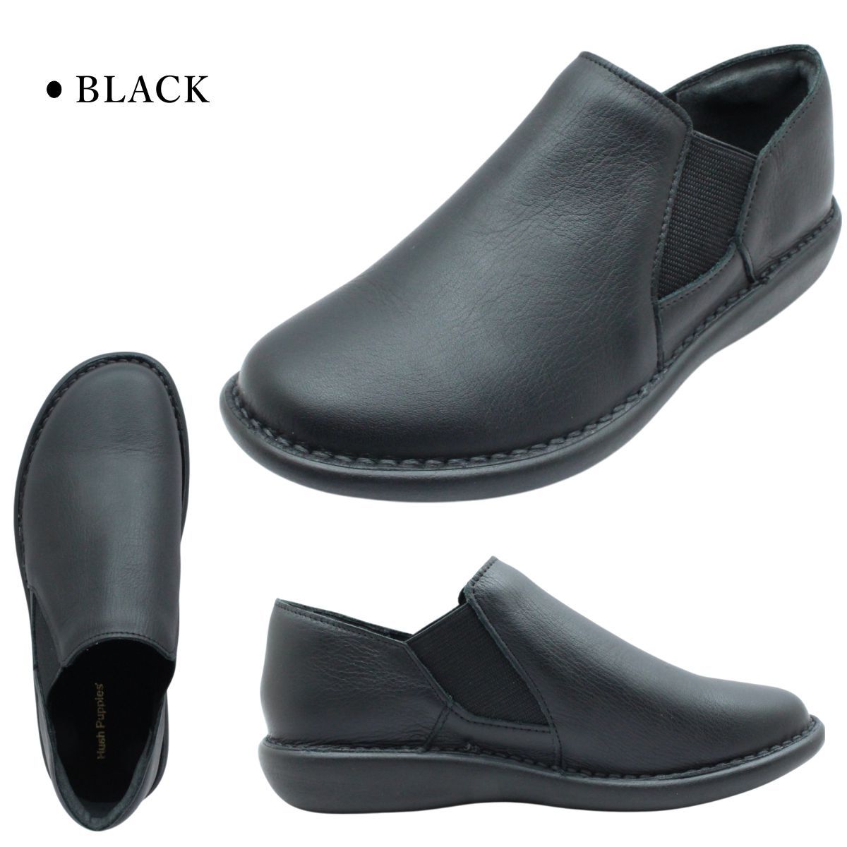 Hush Puppies ハッシュパピー レディース スリッポン レザー 幅広4E L 