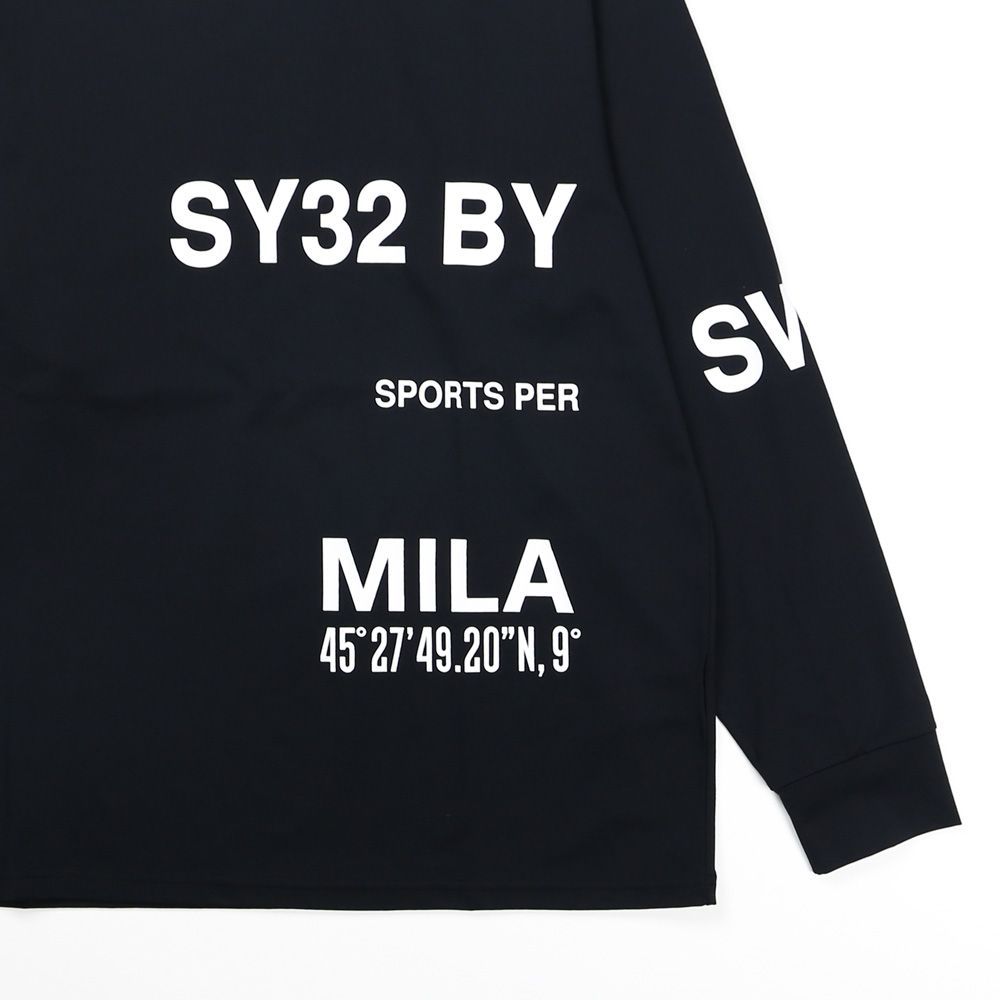 【SY32 by SWEET YEARS/エスワイサーティトゥバイスィートイヤーズ】SEPARATE GRAPHIC L/S TEE - BLACK / グラフィックTシャツ / 14538【国内正規品】