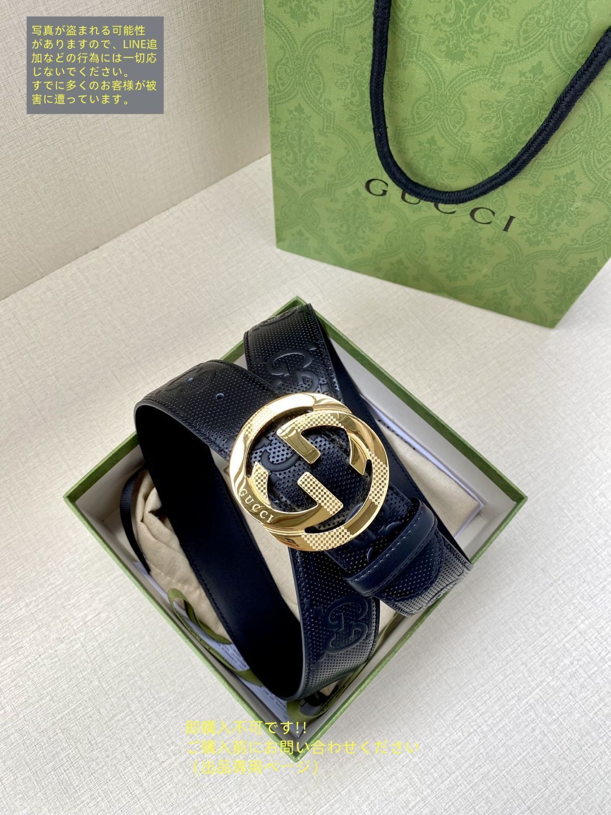 激レア 本日特価 GUCCI グッチ GG ベルト メンズ 本革 - メルカリ