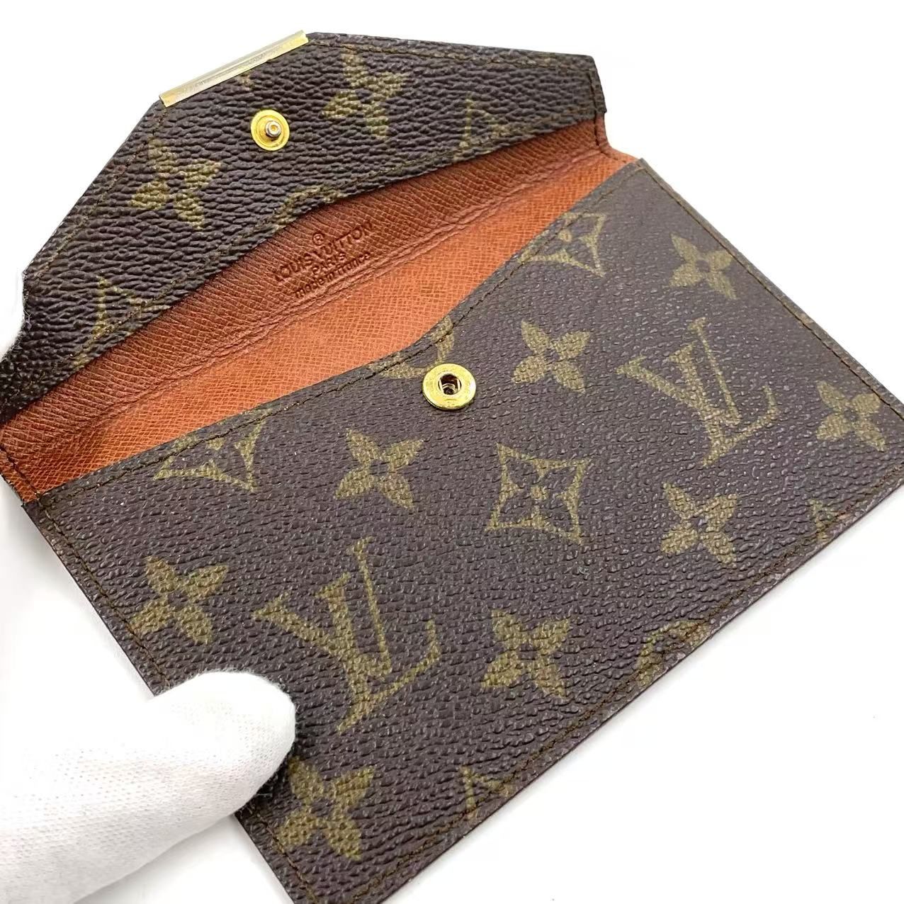 美品【LOUIS VUITTON】ポーチ　モノグラム　PVC ダークブラウン LOUIS VUITTON モノグラム マルチポーチ PVC ブラウン カード