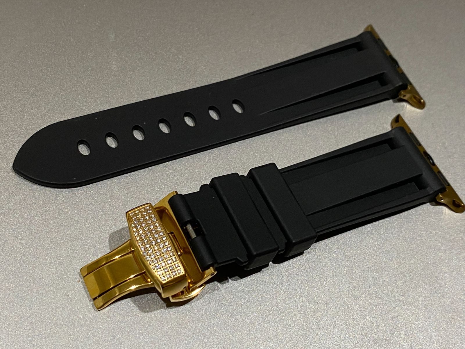 B×G●アップルウォッチバンド ラバーベルト Apple Watch キラキラ ジルコニア メンズ レディース 38mm 40mm 41mm 42mm 44mm 45mm 49mm ウルトラ ultra