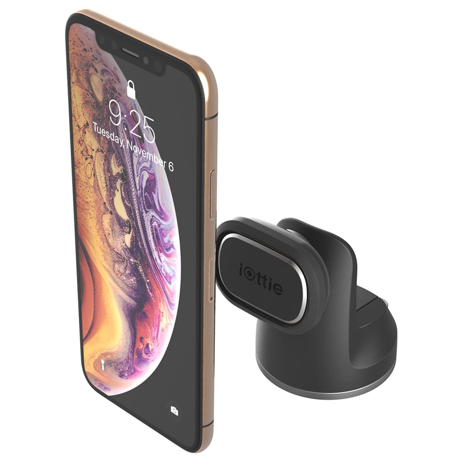Size 吸盤固定タイプ iOttie iTap 2 磁気CDスロットカーマウントホルダー クレードル iPhone|Samsung Galaxyに対応 - ブラック HLCRIO156