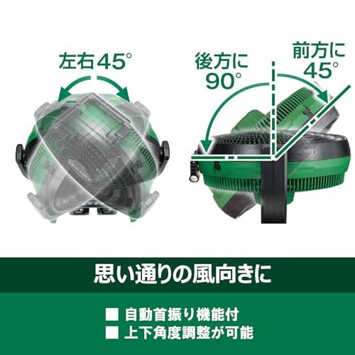 HiKOKI(ハイコーキ) 14.4V 18V 兼用 充電式 ファン 工場扇 最大