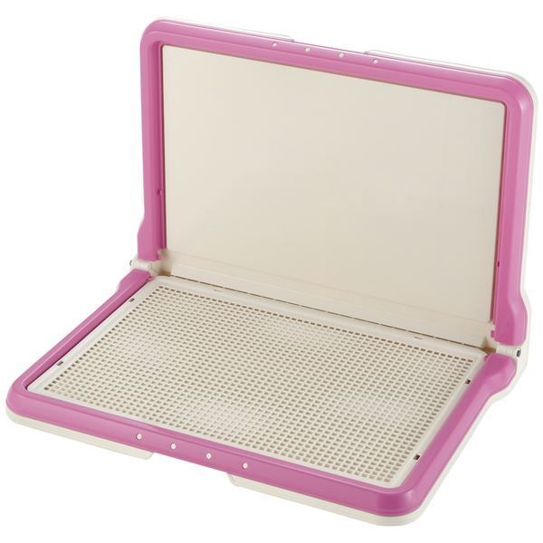 しつけ用ステップL型トレー ワイド ピンク ペット用品