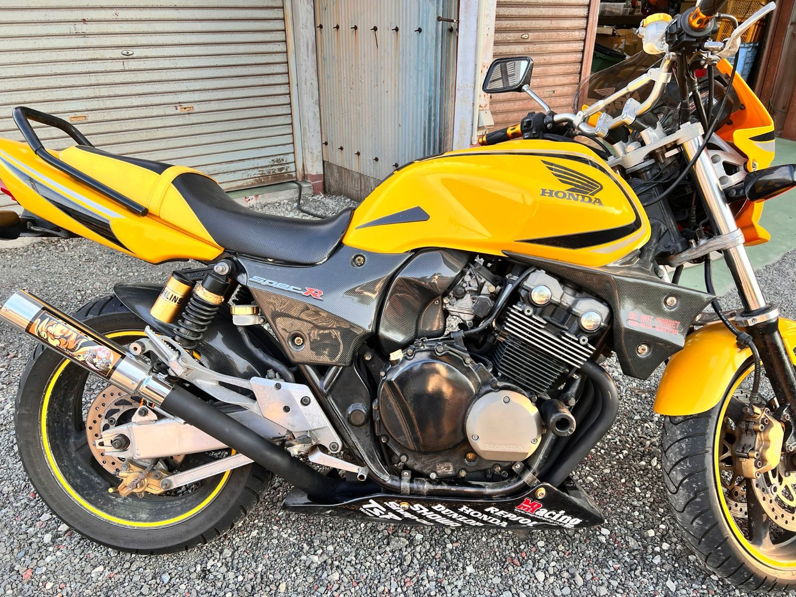 REDSTAGE CB400SF NC39 飛燕 4-2-1 オリジナルマフラー ブラック 耐熱