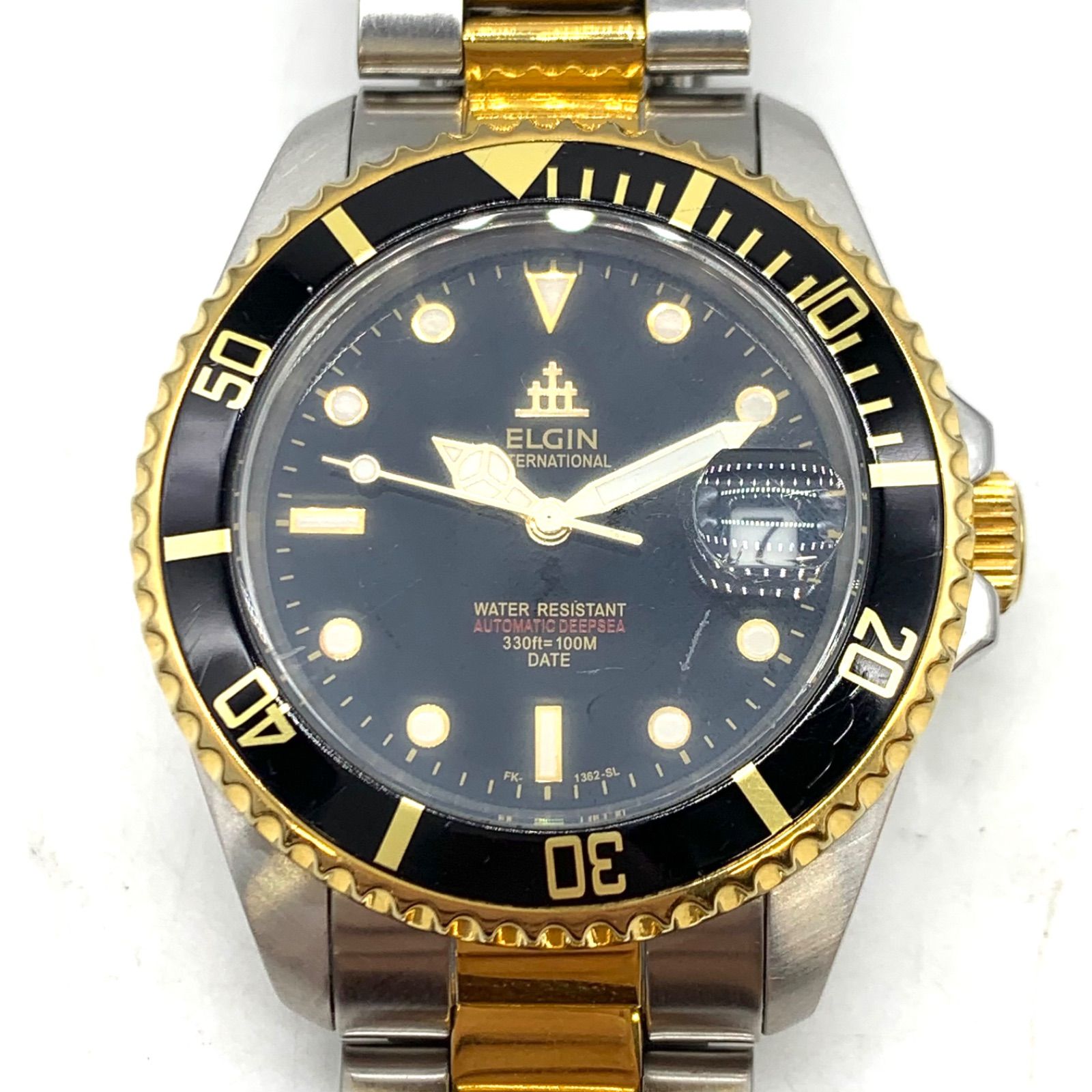 稼動品】ELGIN 腕時計 自動巻き FK-1362-SL - メルカリ