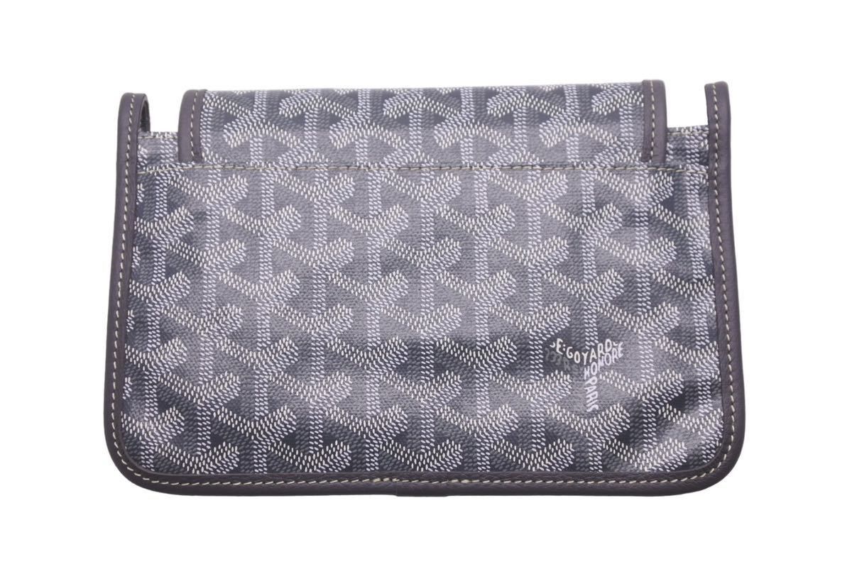 新品同様 GOYARD ゴヤール Plumet プリュメ ショルダーバッグ 斜めがけポシェット ストラップ無し PVC レザー グレー 中古  46541 - メルカリ