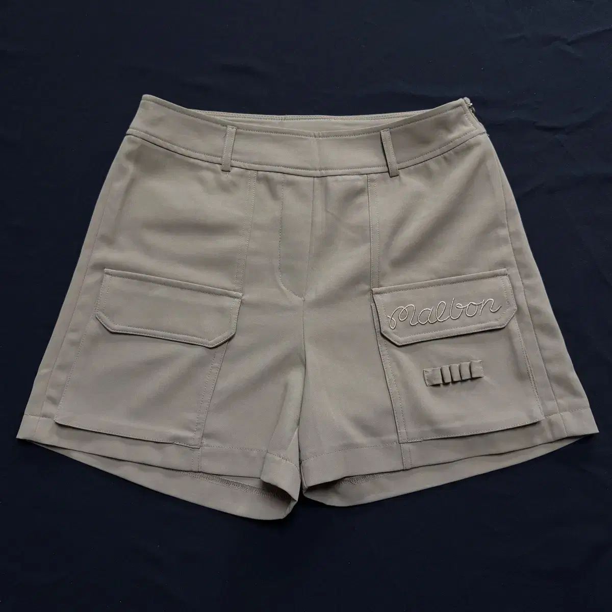 状態 A ＋ MALBON GOLF マルボンゴルフ ゴルフ 半ズボン ベージュ