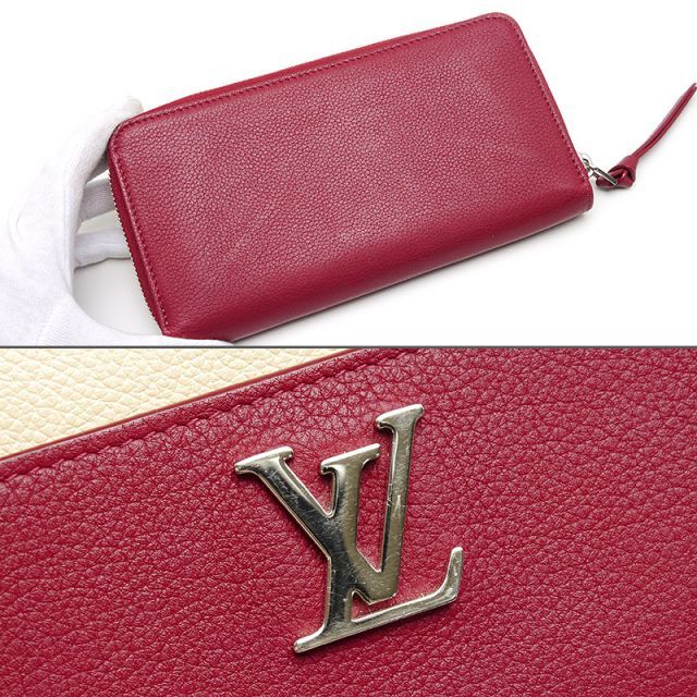 ルイヴィトン Louis Vuitton LV ジッピー・ロックミー M63816 カーフ 赤 レッド系 ラウンドジップ長財布 保存袋付 - メルカリ