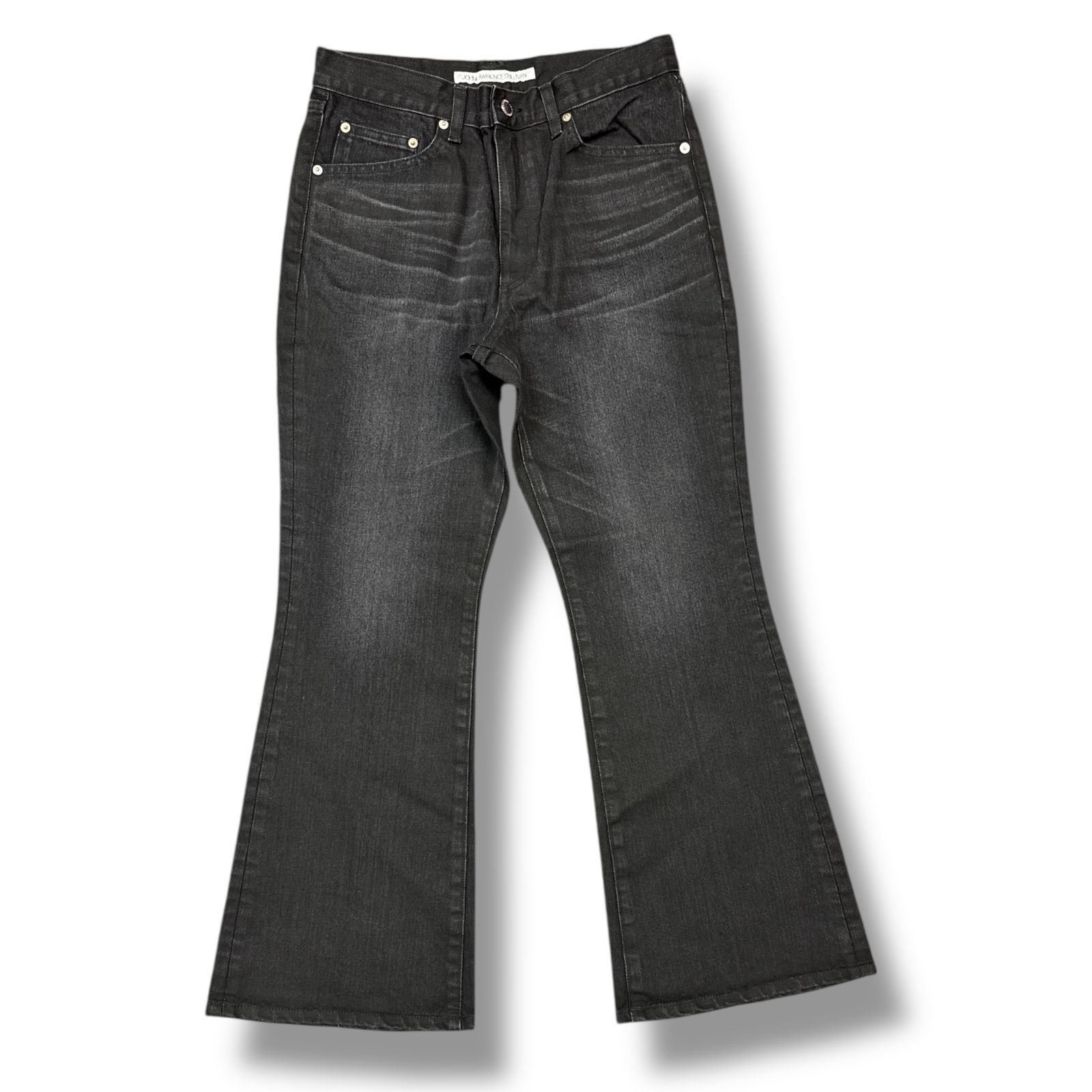 ジョンローレンスサリバン　デニムパンツ　38　ブラック　フレア 参考上代39600円 未使用品 JOHN LAWRENCE SULLIVAN Flared denim