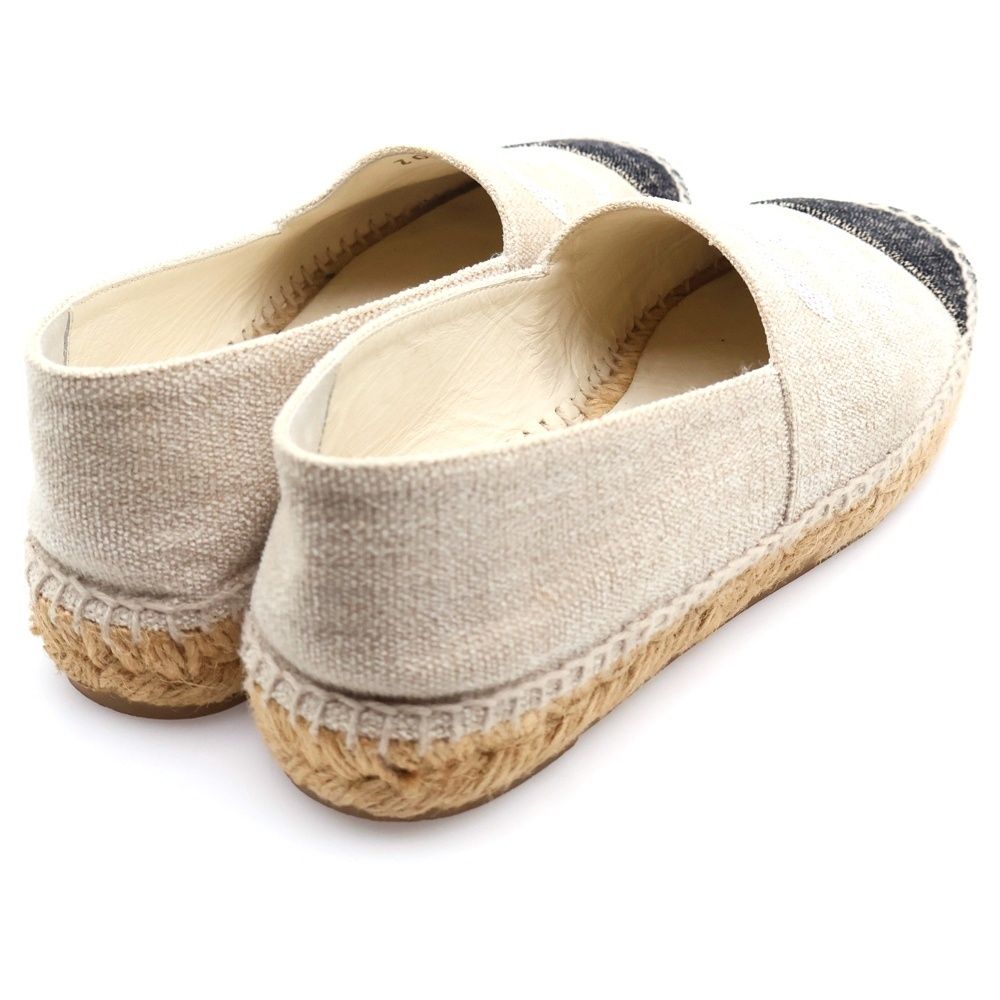 シャネル　エスパドリーユ　スパンコール　38 シャネルエスパドリーユスパンコール38