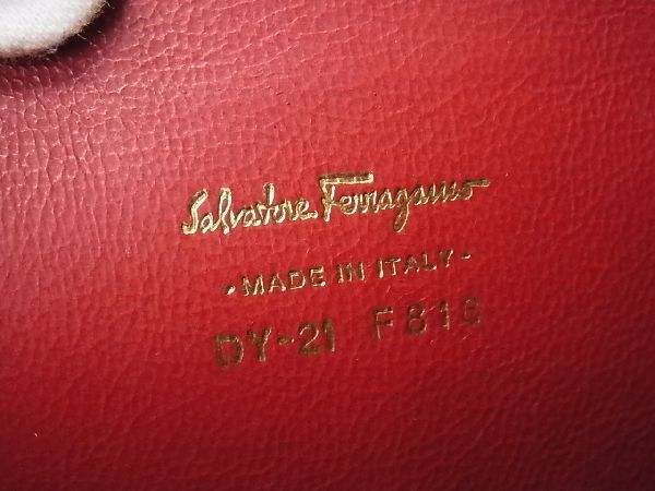■極美品■ Salvatore Ferragamo フェラガモ DY-21 F818 マラ ガンチーニ レザー トート ショルダー ハンドバッグ ベージュ系 AD2428WZ
