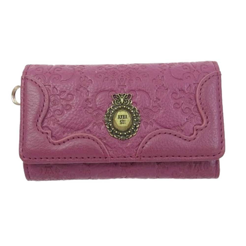ANNA SUI アナスイ ヴィンテージローズ レザー 4連 キーケース