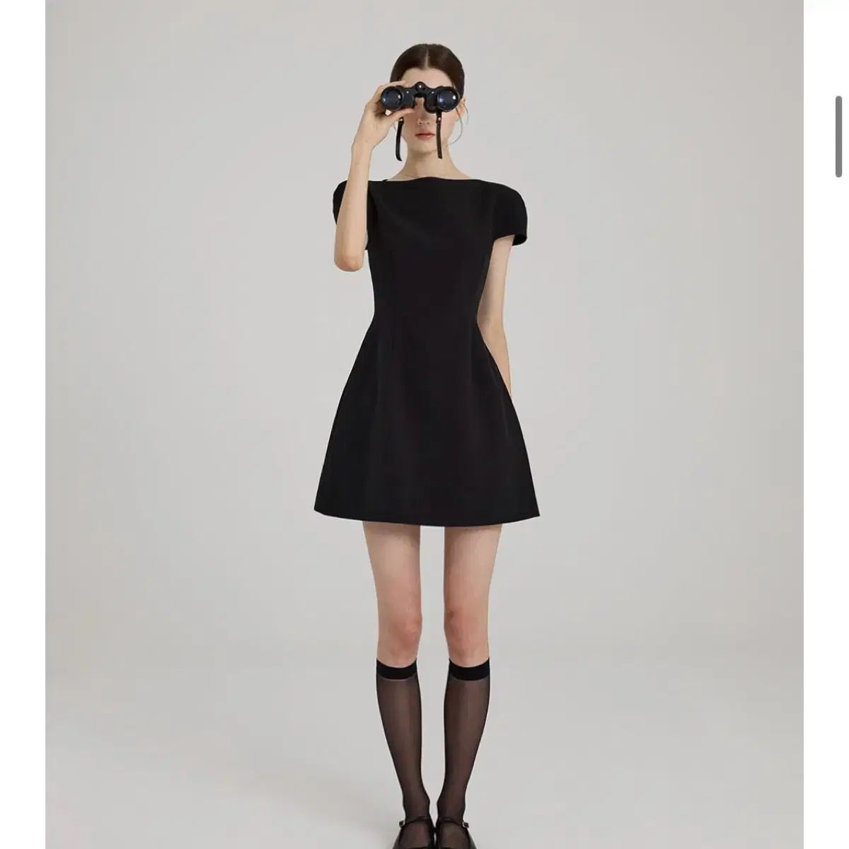フローム ブラック アイコニック ミニドレス