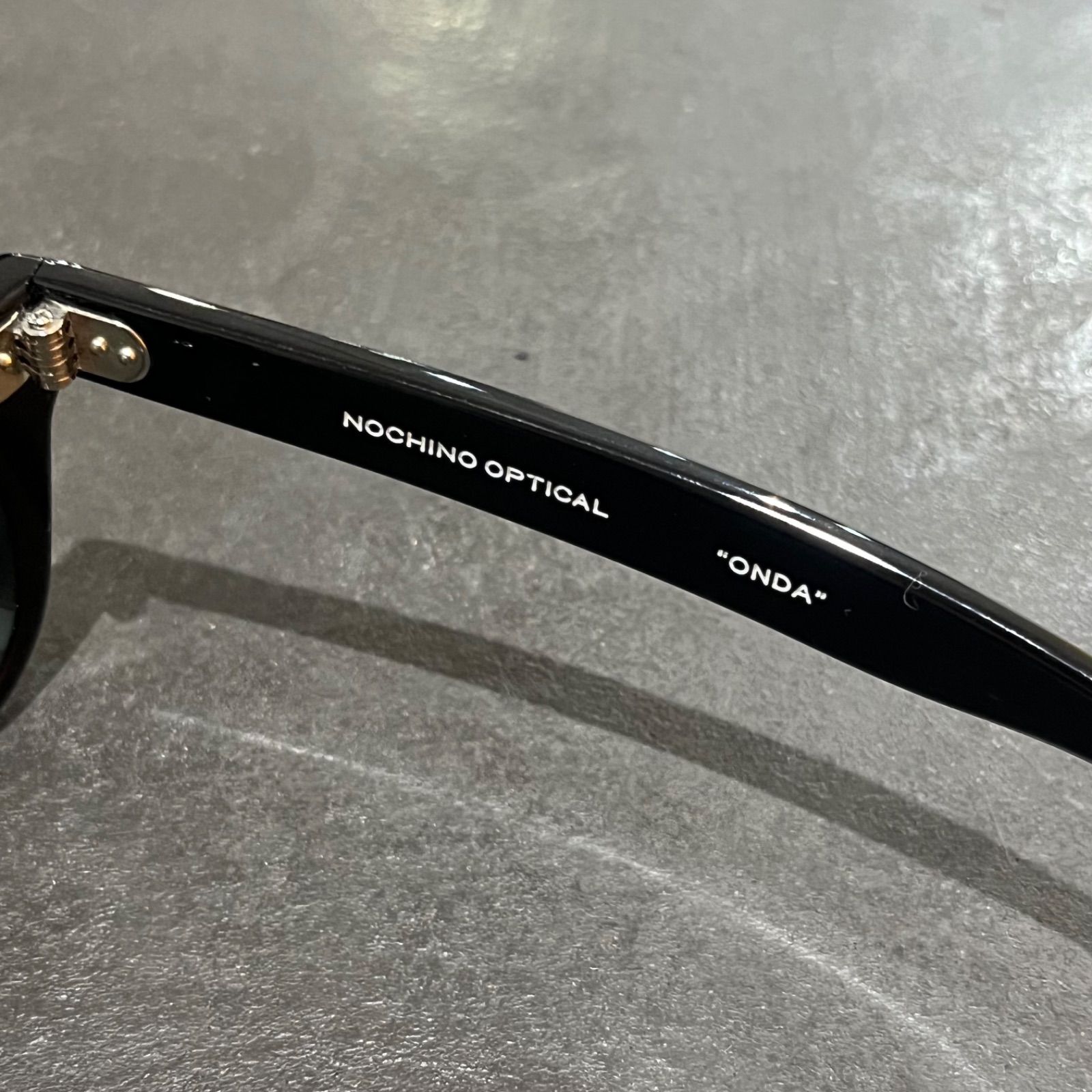 参考上代41800円 NOCHINO OPTICAL ONDA #1 -GROSS BLACK × GREY GREEN 