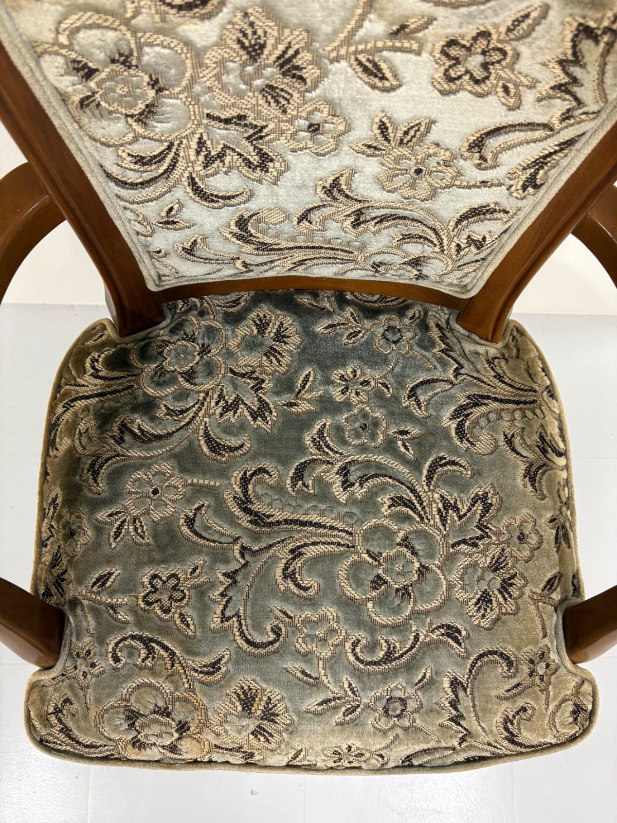 美品 maruni マルニ木工 ダイニングチェア アンティーク 肘掛付 猫足