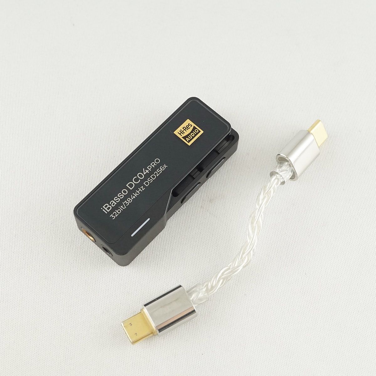 iBasso Audio DC04PRO ポータブルアンプ 本体 USBケーブル DAC スティック型 オーディオ アイバッソ ブラック 完動品 V1836