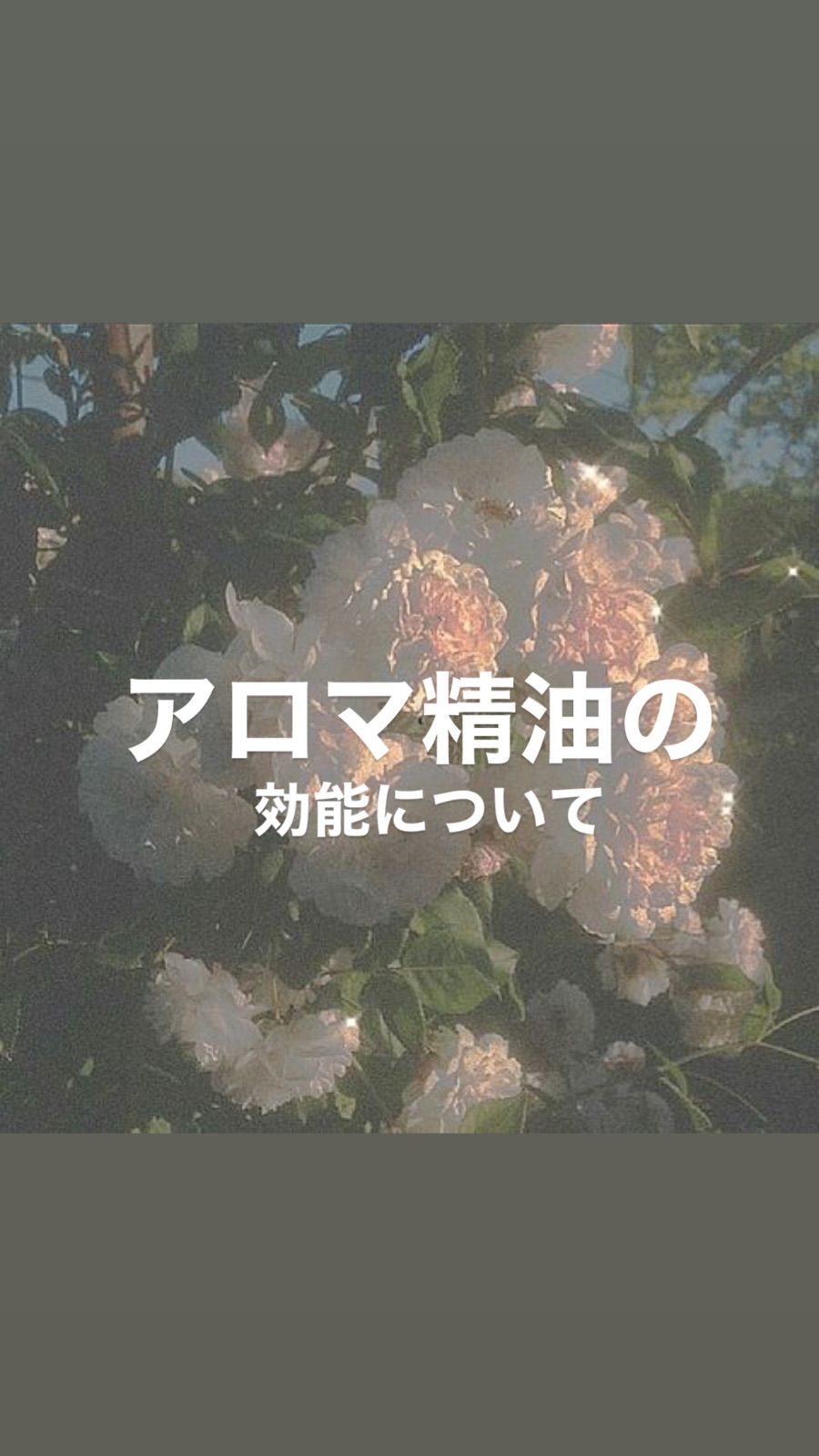 アロマ精油の香りについて