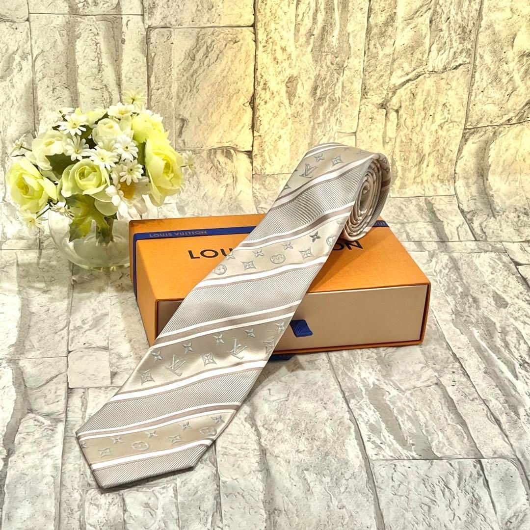 ルイヴィトン　ネクタイ　レギュラータイ　シルバー　モノグラム　ブランド　ビトン 楽天市場】【新品】ルイヴィトン LOUIS VUITTON ネクタイ