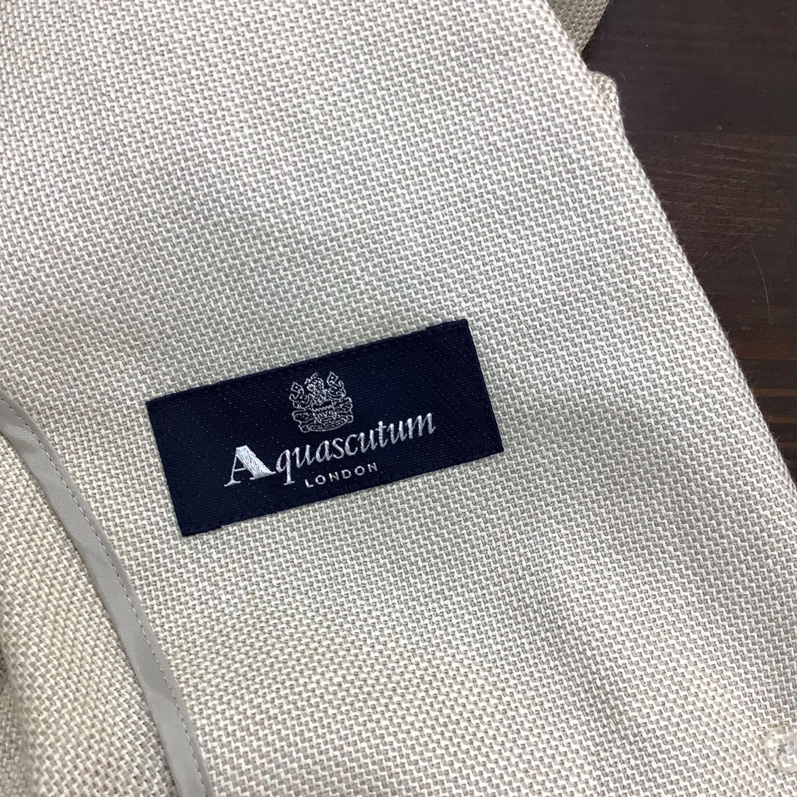 Aquascutum ベージュジャケット M Aquascutum レナウン ベージュ テーラードジャケット サイズM