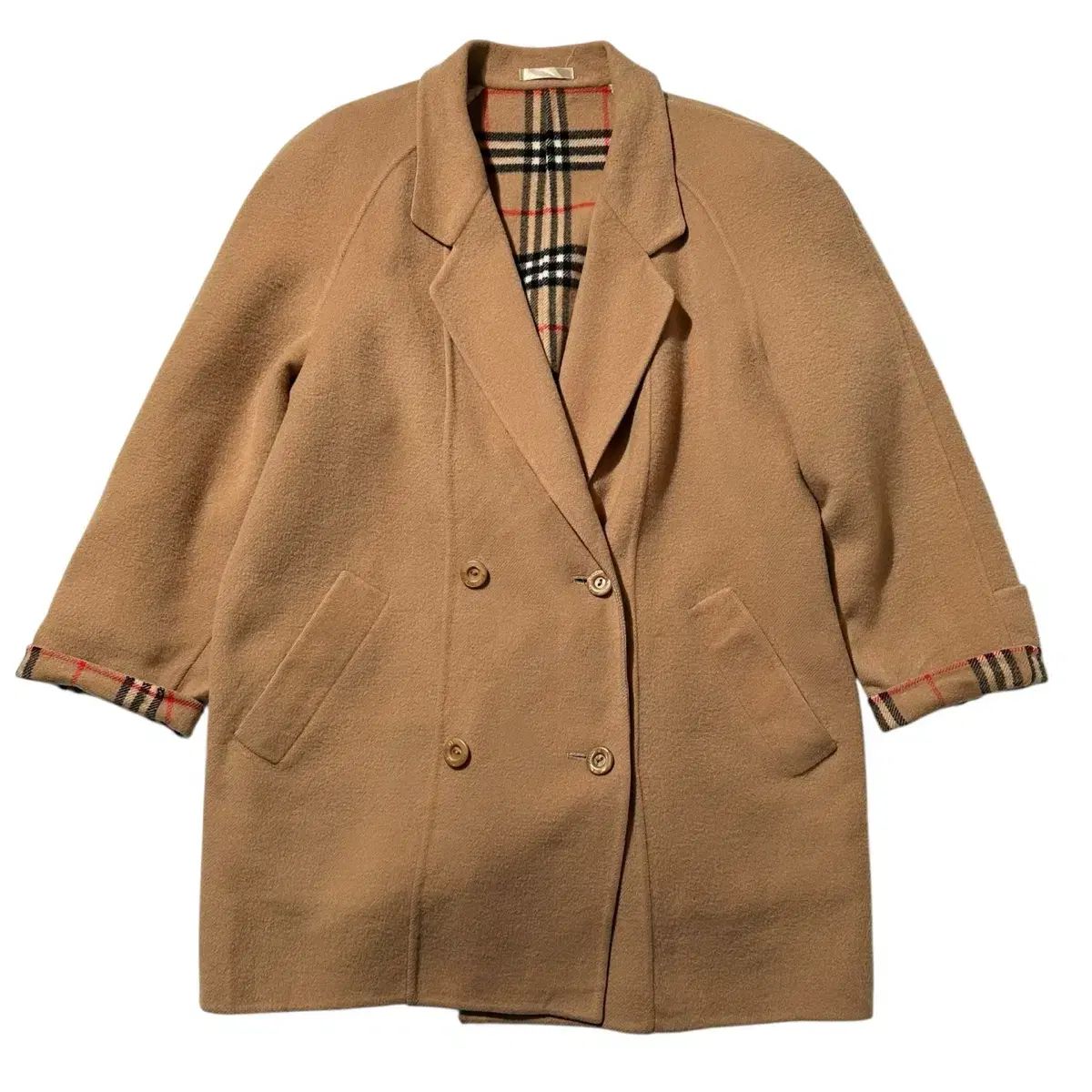 レディース L-XL BURBERRY バーバリー ノヴァチェック NOVA CHECK ライニング ウール WOOL ダブル DOUBLE コート COAT