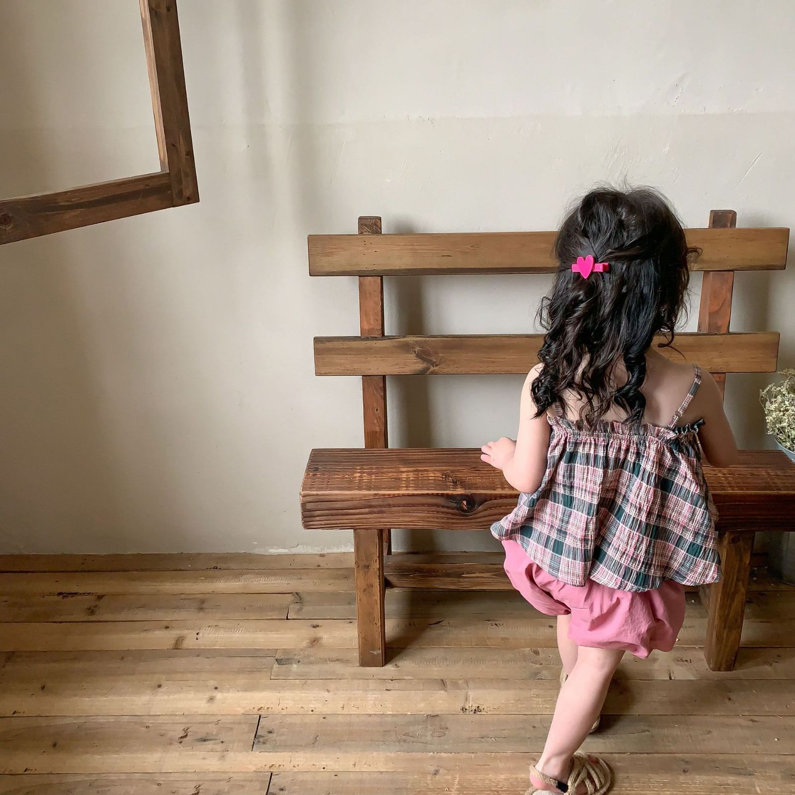 チェック柄キャミソール♡子供服 ピンク 女の子 夏服 大人っぽい