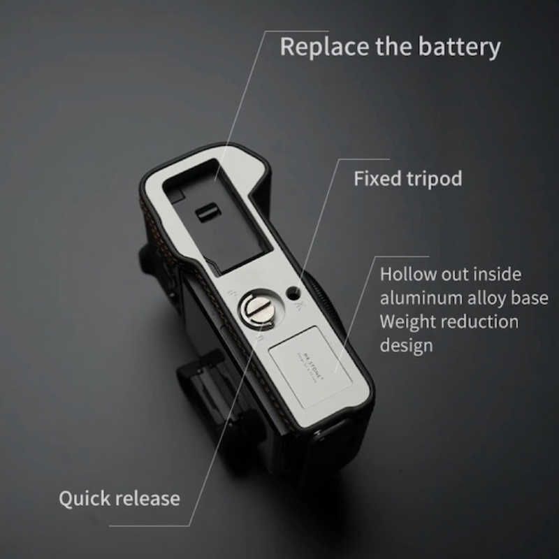  MR STONE 受注生産 富士フィルム X T 5 本革ボディケース クラシック ブラック ホワイトステッチ PTAU 007 その他 カメラアクセサリー