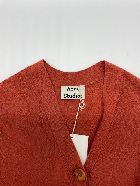 未使用 Acne Studios　アクネステュディオス S オレンジ ウールドルマンスリーブカーディガン お値引き交渉大歓迎】未使用 Acne Studios アクネステュディオス