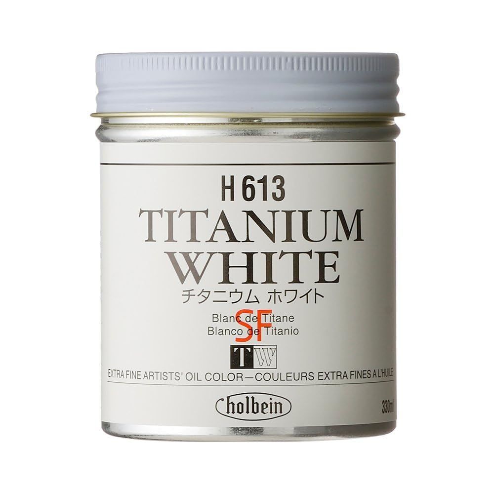 Color:チタニウムホワイト ホルベイン 油絵具 H613 330ml チタニウムホワイト 00613