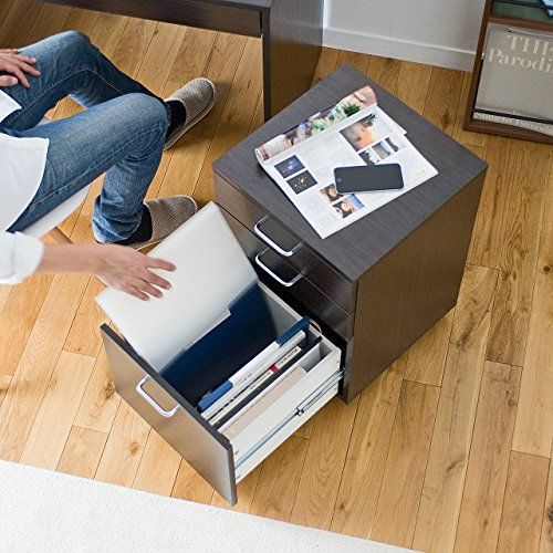 人気商品 サンワダイレクト デスクワゴン 木製 キャスター付き 3段 A4対応 幅40×奥行43.2×高さ60cm チェスト キャビネット ブラウン 100-SNW017BR